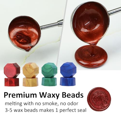 Letter Wax Seal Stamp Kit - Initial Alphabet B Stamp Head 2pcs, Vintage Monogram Stamps Wax Seal Kit with 200pcs Assorted Sealing Beads, Spoon, Metallic Gold Silver Pens - style: Letter B Wax Seal Stamp Kit