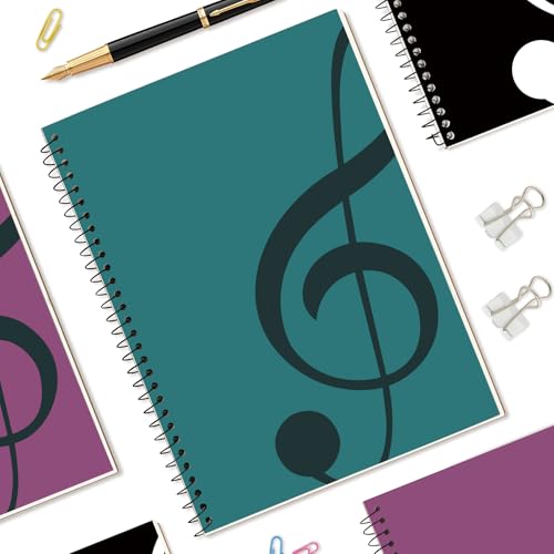Music Notebook Composition Manuscript Staff Notebook with 100 Pages 10.24x7.5 inch/26x19cm, Green - color: Green