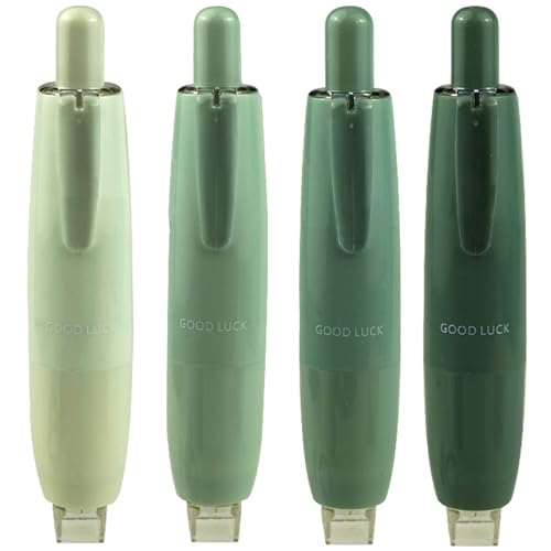 4-Pack Retractable Double Sided Tape Pens - 6m/236in, Dot Tape Roller for DIY Crafts, Scrapbooking, Gift Wrapping, and Office Use (Green) - color: Green