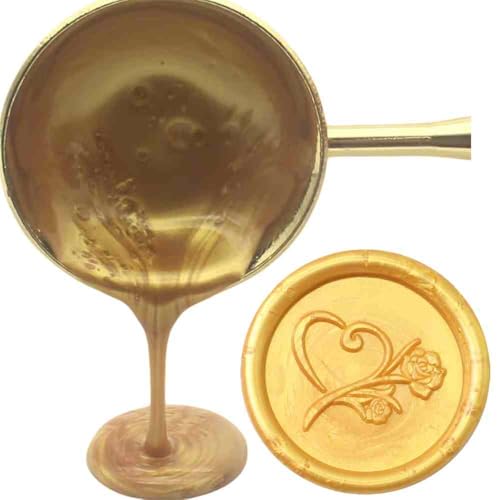 600pcs Sealing Wax Beads for Wax Seal Stamp, Perfect for Gift Sealing, Letter Sealing, Crafting Projects, Invitations Cards Sealing, Envelopes Sealing (Gold) - color: Gold