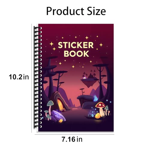 B5 Reusable Sticker Collecting Book Blank Sticker Album (Style L Black Red) - color: Style L Black Red