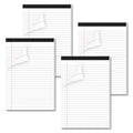 Nichela Legal Pads 4 Pack of Note Pads 6 x 9 Inch Notepad 21lb Thick Paper Legal Pad 30 Sheets Note Pad College Ruled Small Legal Pads 29 Lines Writing Pads for Writing, Sketching, and Note-Taking - style: White-4 Pack