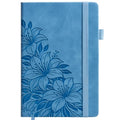 Lined Journal Notebook Hardcover Leather Bound 200 Pages A5 Blue Cute Diary - color: Blue, size: A5 200 Pages