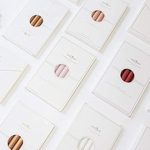 UNIQOOO Mailable Glue Gun Sealing Wax Sticks for Wax Seal Stamp - Dusty Rose Pink, Great for Wedding Invitations, Cards Envelopes, Snail Mails, Wine Packages, Gift Ideas, Pack of 8 - color: Dusty Rose