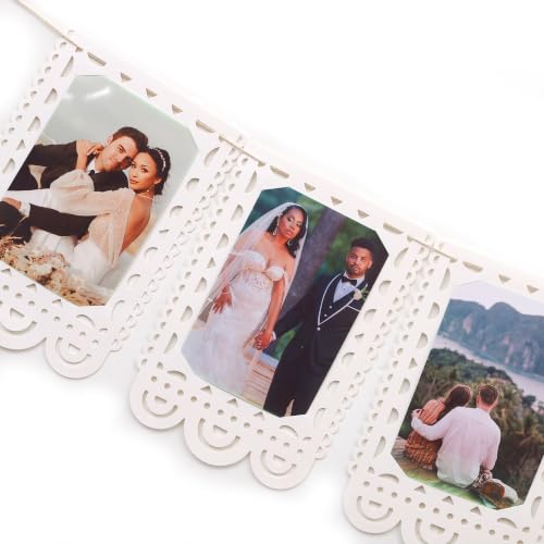 Lace Photo Frame Wedding Banner Milestone Photo Garland Decor