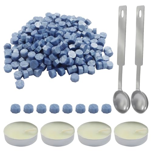 Blue Sealing Wax Beads Set, 360Pcs - color: Blue