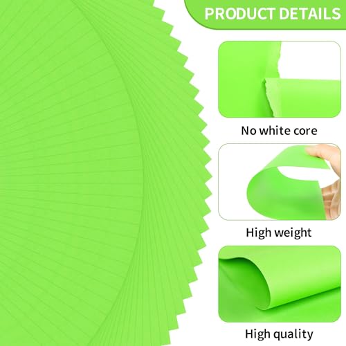 40 Sheets Parrot Green Cardstock 180gsm Construction Paper 8.5"x11" - color: Parrot Green, size: Letter Size [40 Sheets]