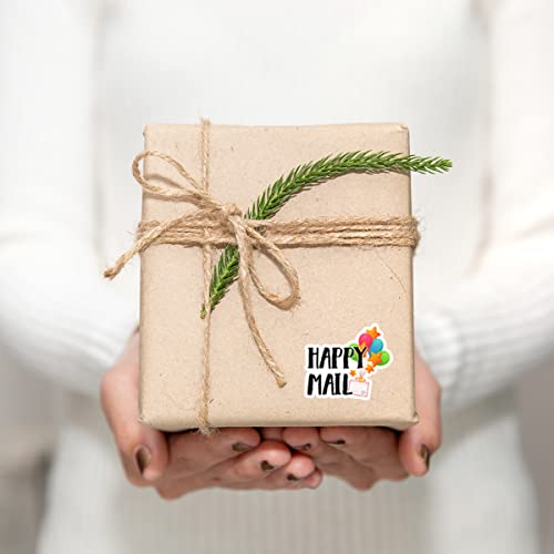 Cute Happy Mail Stickers,Small Business Sticker for Mail Envelopes Shipping Package Packing 500 PCS