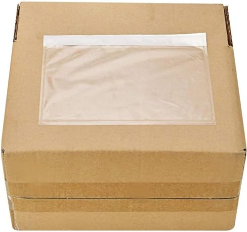 9527 Product 7.5" x 5.5" Clear Adhesive Top Loading Packing List/Shipping Label Envelopes (100 Pack) - size: 7.5" x 5.5" | 100 pack
