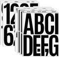 283 PCS 28 Sheets Large Letter Stickers Vinyl Alphabet Numbers 5 Inch - color: Black