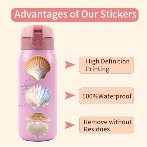 Seashell Stickers, 60 Pcs, Colourful-B13 - color: Colourful-b13