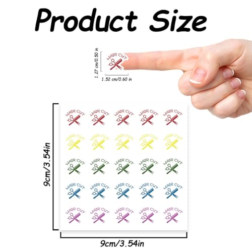 AHANDMAKER 500Pcs Haircut Appointments Planner Stickers Self-Adhesive Decals Haircut Reminders Stickers for Planner Calendar Scrapbook Crafting Arts Gift Bag Seal Theme Party Decor - style: Haircut