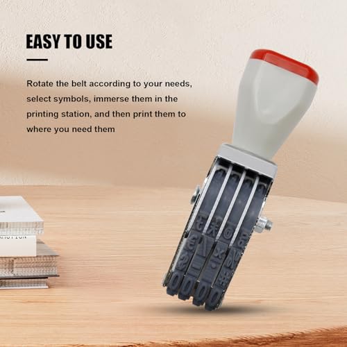 EATAKWARD 4 Digit Number Stamp,Adjustable Digit Rubber Changeable Number Stamp Numerical Stamp Multi- Functional Creative Price Tag Rotating Number Symbol Business
