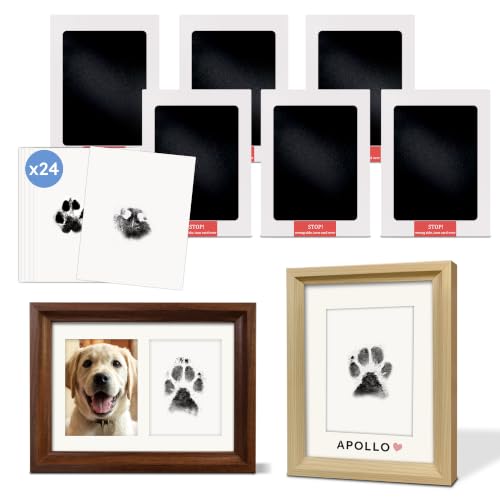 MYPAWLETS Pet Pawprint Ink Pads & Frames Kit,Dog Nose Print,6 Pack - size: 6 Packs-Medium