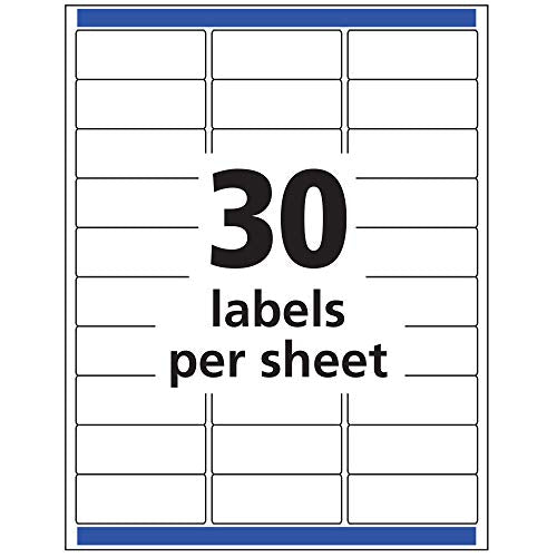 Avery Printable Address Labels with Sure Feed, 1" x 2-5/8", Matte Clear, 300 Blank Mailing Labels (18660) (Pack of 2) - size: One Size (Pack of 2)