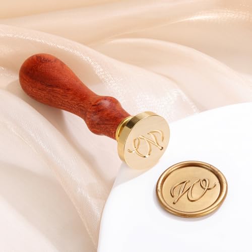 Yoption Handwriting Letter W Wax Seal Stamp Kit with Antique Gold Wax Beads - color: W