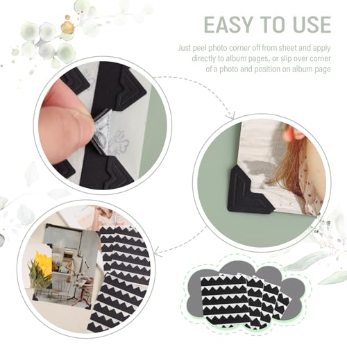 Lineco Self-Adhesive Photo Corners, 0.5 Inch, Black, 252 PCS - color: Black, size: 2 Set
