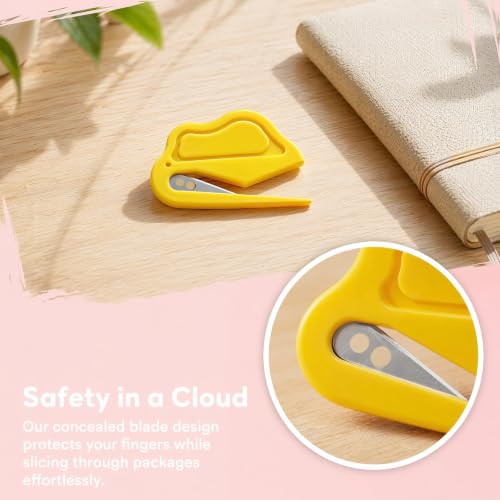 30 Pack Letter Openers Envelope Slitter, Mail Openers - size: Cloud-30 PCS-Yellow and White