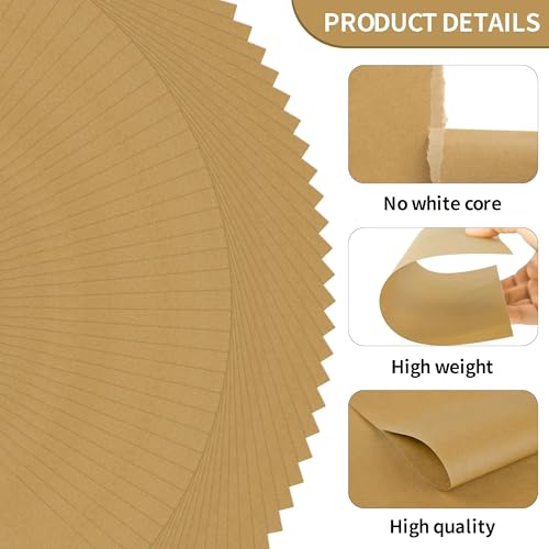 Uncle Paul 40 Sheets Brown Kraft Cardstock - 8.5'' x 11'' Double-sided Cover Card Stock 65lb Printer Paper Perfect for Scrapbooking, Crafts, Business Cards 180gsm UAP25KP040 (Pack of 2) - color: Brown Kraft, size: Letter Size [40 Sheets] (Pack of 2)