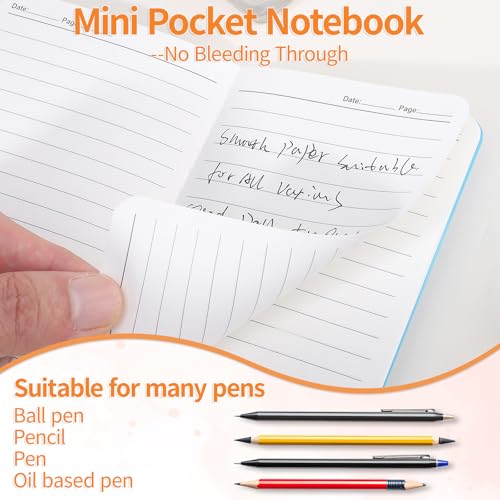BESARME 16 Pack Mini Notebooks Bulk, A6 Small Lined Pocket Notebook | 3.54 x 5.51 In, 32 Pages, Prizes for Kids Classroom Student Birthday Gifts from Teacher School Supplies Bulk - color: Multicolor-lined