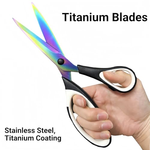 Craft Scissors All Purpose Heavy Duty,Black White,3 Pack - color: Black White