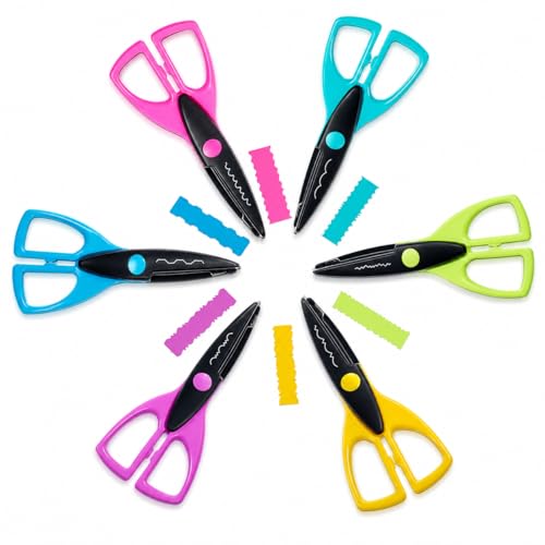 Decorative Edge Scissors Set, 6 Pack Craft Scissors for Kids Paper Crafts - size: 6 Pack
