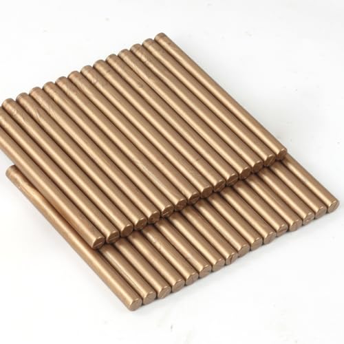 Bronze Wax Seal Sticks, 30pcs Sealing Wax Sticks, HOSEALING Glue Gun Wax Seal Sticks for Wax Seal Stamp, Premium Sealing Wax for Wedding Invitations, Letter, Envelope (Mini Size) - color: Bronze