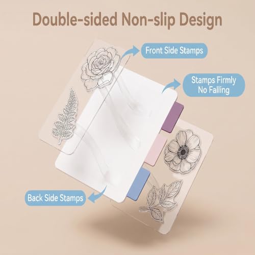 48 PCS Clear Stamps Storage Panels,Resealable Die Cut Storage Bag, White Plastic Stamps Organizer Panels, Clear Stamp Organizer Set for Die Cutting and Decorative (48)