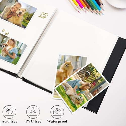 Vienrose Large Self Adhesive Photo Album, 10.6x11 Inch, 60 Pages, Navy Blue - color: Navy Blue, size: 10.63"x11.02" 60 Pages
