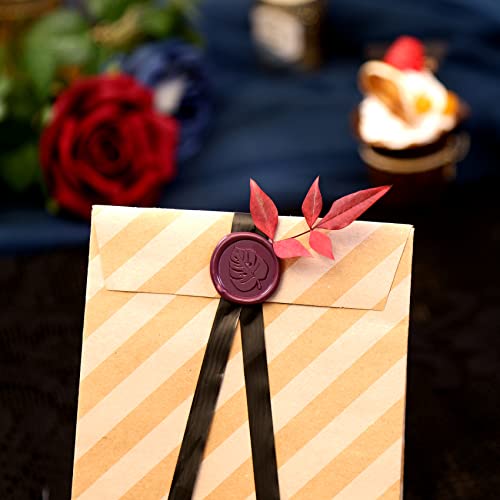 UNIQOOO Jewel Tone Ruby Marsala Red Glue Gun Sealing Wax Sticks for Wax Seal Stamp - Great for Wedding Invitations, Cards Envelopes, Snail Mails, Wine Packages, Christmas Gift Ideas, Pack of 8 - color: Marsala