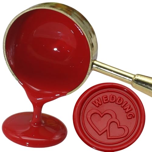 Red Wax Seal Beads 1500pcs, Atopbb Premium Sealing Wax Beads for WaxSeal Stamp, Affordable WaxSeal Pellets 1.1lb Refill Pack for WaxSeal Kit, Wedding Invitation, Envelope Seal, Crafts (Red) - color: Red