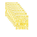 1-2 Inch Yellow Holographic Laser Letter Number Stickers - color: Yellow
