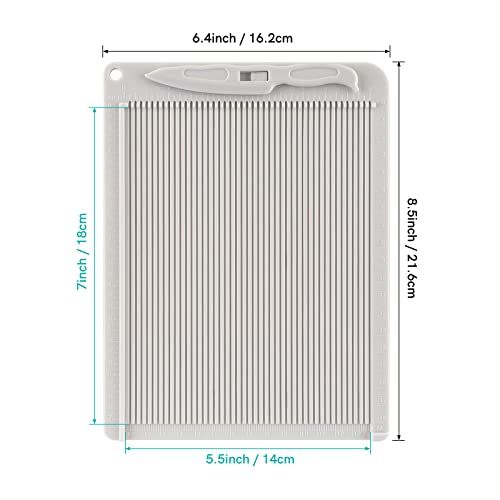 2Pcs Score Board Multi-Purpose Scoring Board Envelope Maker with Bone Folder and 3 in 1 Corner Rounder Paper Punchfor Card Making and DIY Projects Multi- Purpose Scoring Board & Score and Fold Tools - color: White；blue, size: Score Board with Bone Folder+