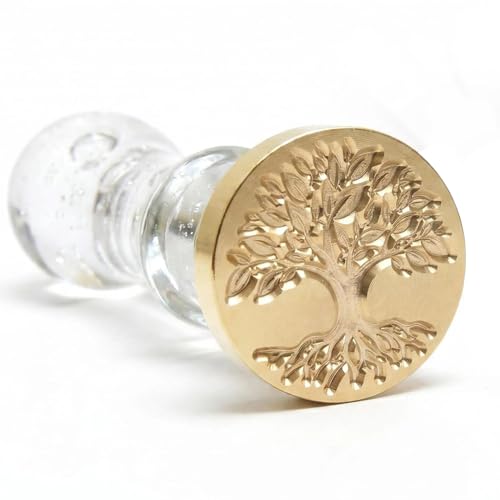 LANKIN Tree of Life Wax Seal Stamp, Botanical Theme; 25mm Brass Head(No.2) - color: Tree of Life-2