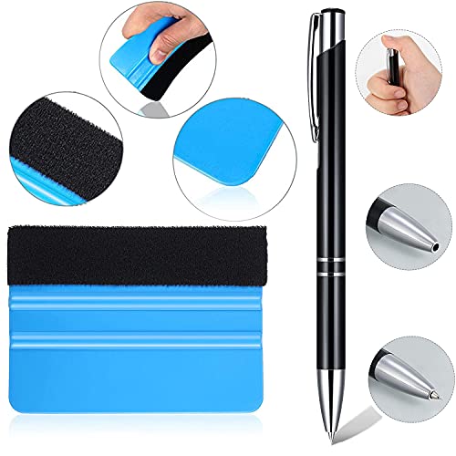 Weeding Tools for Vinyl，2 Pieces Air Release Pen Craft Vinyl Weeding Tools Stainless Steel Point Retractable Air Release Weeding Tools for Craft Weeding Essential Adhesive Vinyl (Black) - size: black Weeding