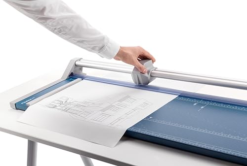 Dahle 554 Professional Rotary Trimmer, 28" Cut Length, 20 Sheet Capacity, Self-Sharpening, Dual Guide Bar, Automatic Clamp, German Engineered Paper Cutter - size: 28" Cut Length