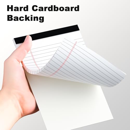 AILZFEI 12pcs Small Note Pad 5x8 College Ruled White Legal Pads Paper Notepads 12 Pack Study Back Writing Pads 5 x 8 Legal Pads Perforated Narrow Ruled Pads of Paper White - color: White 12