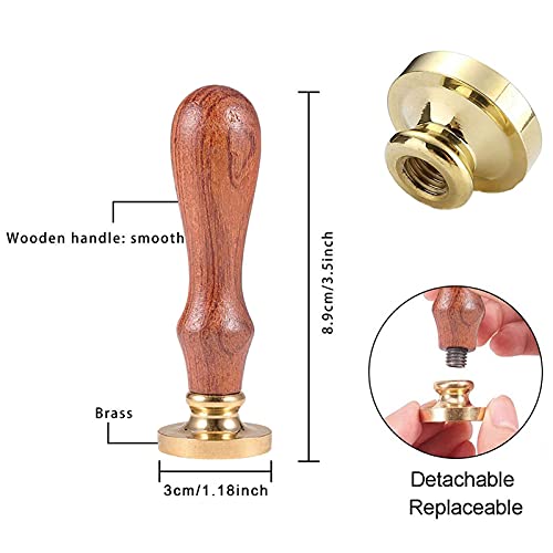 CRASPIRE Crow Wax Seal Stamp Halloween Sealing Wax Stamps Axe 30mm Retro Vintage Removable Brass Stamp Head with Wood Handle for Wedding Invitations Christmas Thanksgiving Gift Packing - style: Crow And Axe
