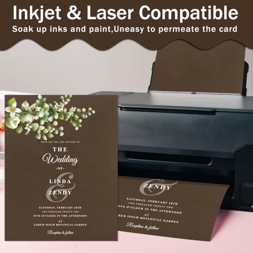 40 Sheets Coffee Brown Cardstock - 8.5'' x 11'' 65lb for Decoration - color: Coffee Brown, size: Letter Size [40 Sheets]
