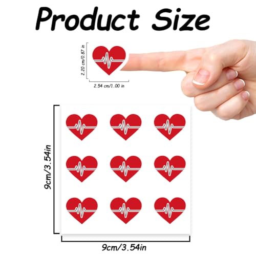 AHANDMAKER 180Pcs Heartbeat Planner Stickers Self-Adhesive Decals Electrocardiogram Stickers for Planner Calendar Scrapbook Crafting Arts Journaling Gift Bag Seal Theme Party Decor - style: Heartbeat