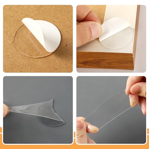 JANYUN 140 Pcs Double Sided Sticky Dots,40 mm Square Putty Sticky Tack - size: 1.57"x1.57" Square