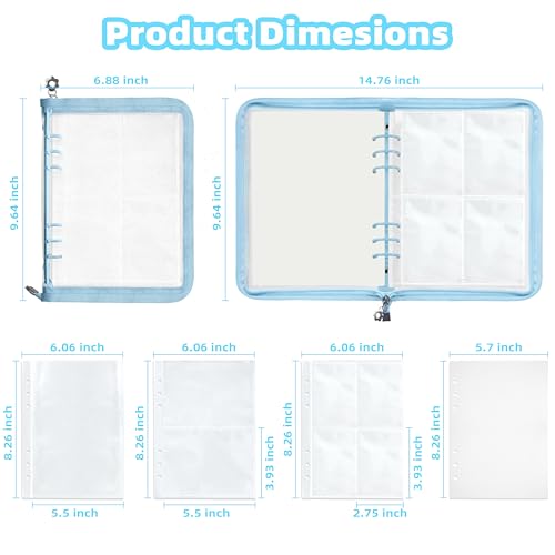 Mlife Sticker Organizer Binder Sticker Storage Organizer Reusable Sticker Book Collecting Album A5 Sticker Collecting Book Clear Sticker Binder Album with Blank Release Paper, Tweezer & Spatula(Blue) - color: Blue
