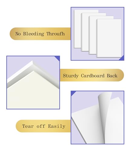Small Note Pads 3x5 White Pocket Notepad, 24 Pack Server Note Pads 3x5 Mini | Memo Pads, Scratch Pads Small Writing Pads White Paper, 50 Sheets per Blank Pocket Notepads 3x5 Scratch Paper for Work/School - color: White- 24 Pack, size: 3x5