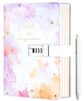 CAGIE Diary with Lock for Girls Ages 8-12, Tie Dye Journal with Pen - color: Purple