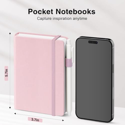 Oucaru Small Notebook 8 Pack, A6 Pocket Notebook, Mini Lined Journal - color: A-Pastel Colors, style: 8 Pack