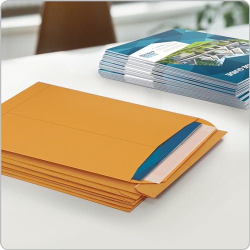 Columbian 9 x 12 Catalog Envelopes with Self Seal Closure, 28 lb Brown Kraft, for Mailing Flat Letter Size Documents or Photos, 100 Per Box (COLO341) - size: Large