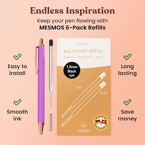 MESMOS 3pc Fancy Pen Set, Cute Nice Journaling Fun Pens for Women, Aesthetic Journaling Luxury Office Pretty Pens - style: Unscripted