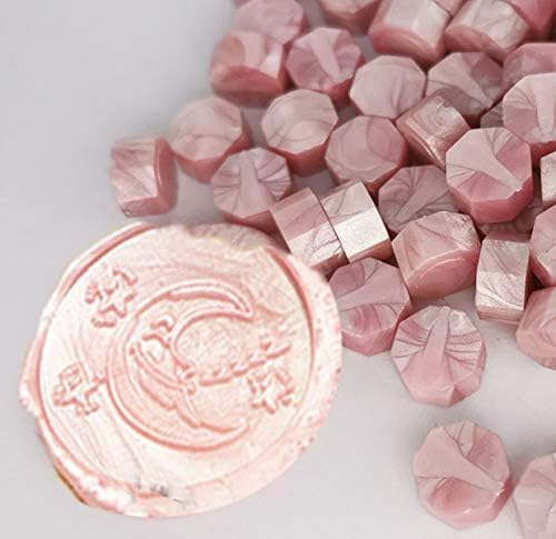 80 Pieces Metallic Champagne Rose Sealing Wax Beads Wax Seal Stamp Melts Beautiful Color Sealing Wax Wedding Invitations Christmas Gift Cards Party Envelopes Christmas Gift Packages Sealing Kit