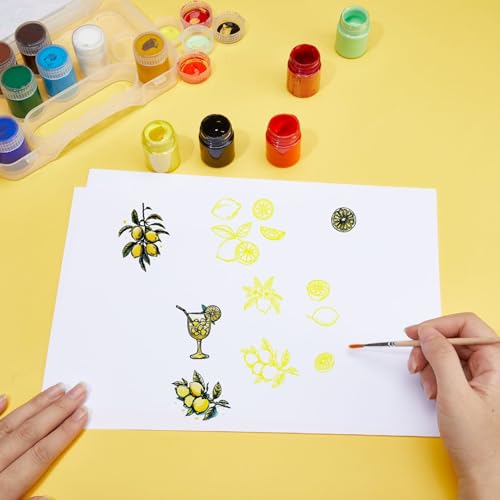 CRASPIRE Cute Rubber Clear Stamps Lemon Fruit Juice Plant Flower Transparent Silicone Seals Handmade Summer for Journaling Card Making Decor Embossing DIY Craft Scrapbooking Photo Album - style: Lemon