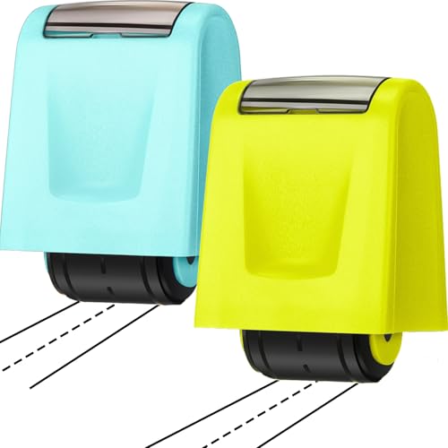 Sherr 2 Pcs Roller Stamp Classroom,2.72 X 2.44 X 1.54 Inch,Green,Light Blue - color: Green,light Blue, size: 2.72 x 2.44 x 1.54 Inch
